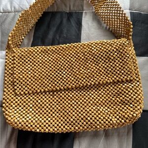 Bijoux Terner Yellow Beaded Shoulder Bag